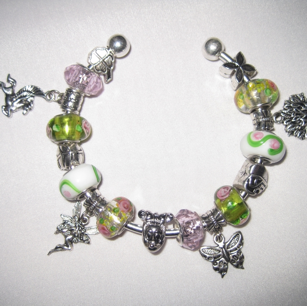 Handmade Silver Plated Charm Bracelet